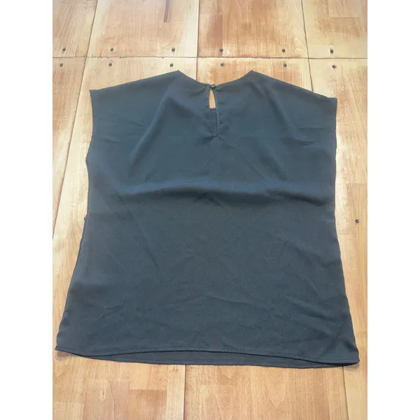 Halogen‎ Womens Dark Green Cap Sleeve Keyhole Neck Top Size M - Image 4