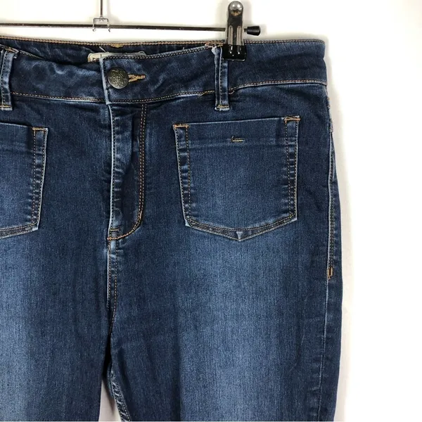 Free People Beverley Dark Wash Skinny Straight‎ Jeans 31 - Image 4