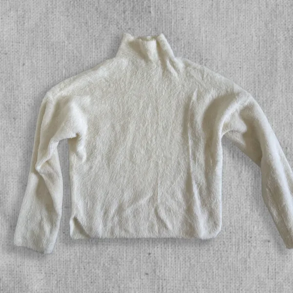 Abercrombie & Fitch Off White Cowl Neck Sweater Small Cream Knit Never Worn - Image 2