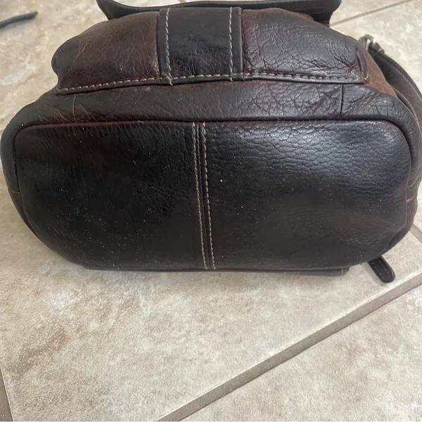Vintage Fossil Messenger Bag, Crossbody Bag~ Dark Brown Leather STRAP HAS‎ wear - Image 12