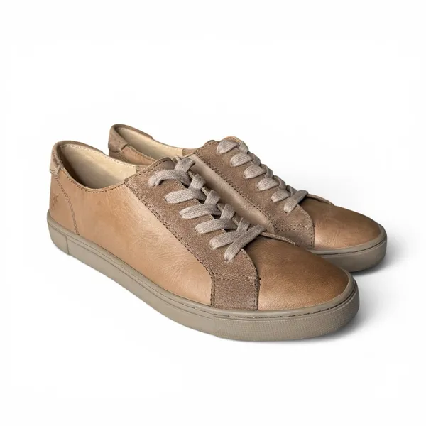 FRYE Gemma Ivy Low Lace Sneaker Taupe Brown Casual Leather Shoe Women's 9‎ M - Image 2