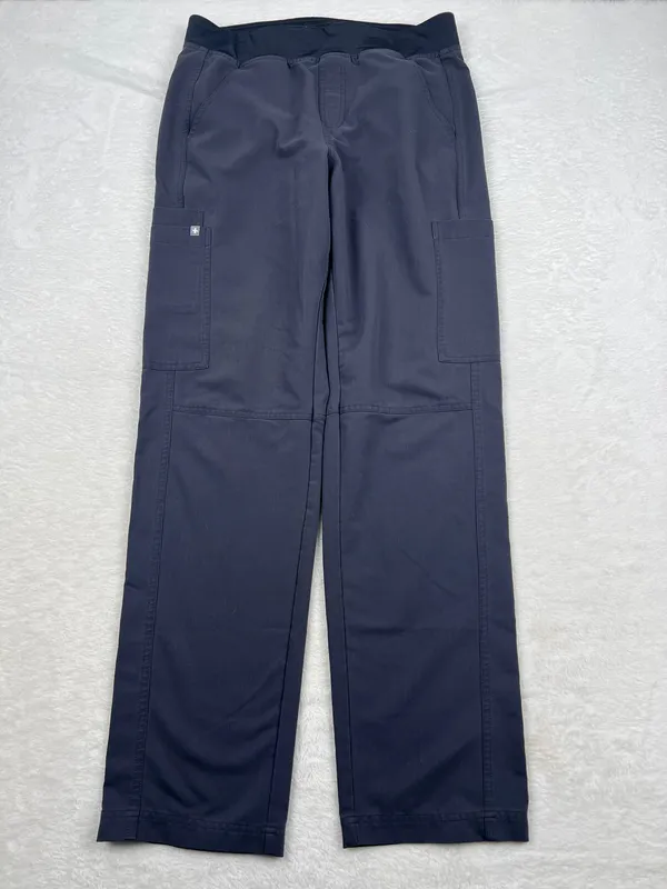 FIGS Charcoal Scrub Set Chisec Top Axim Cargo Pants L/M PO1474 - Image 3