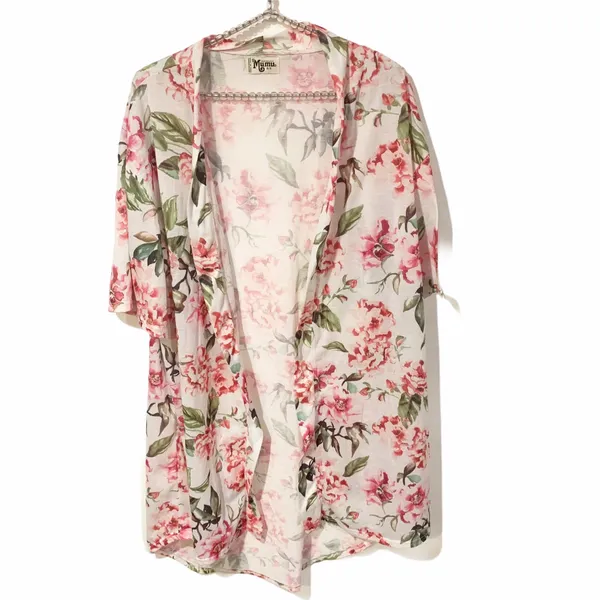 Show Me Your Mumu‎ One Size Brie Pink Floral Polyester Robe - Image 3