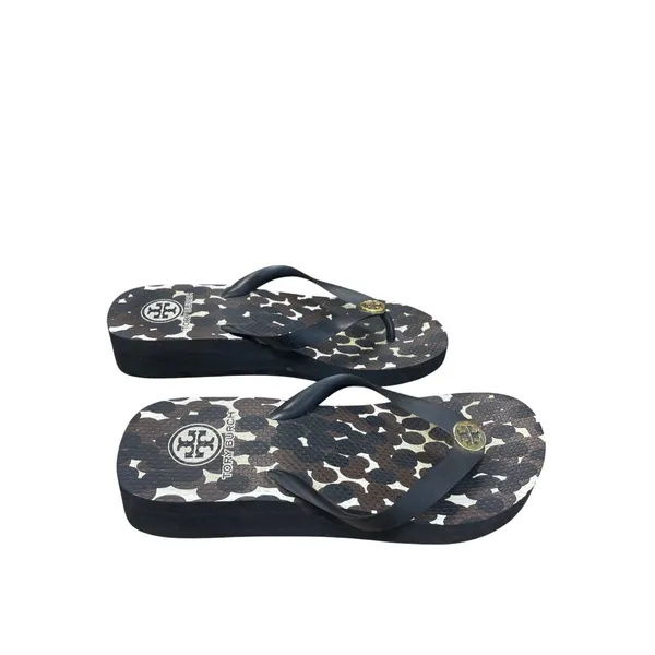 Tory Burch wms black cameo spring summer sandals sz 8 SKU 9892 - Image 3