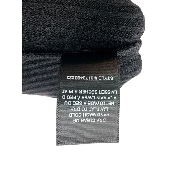 Rebecca Taylor Black Cold Shoulder Ribbed Knit Top Tie Sleeve Open Shoulder NWT - Image 7