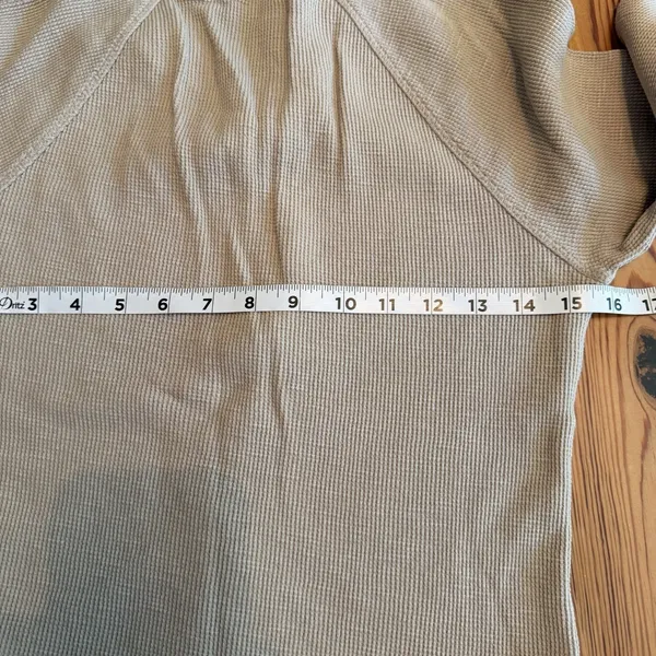 James‎ Perse Waffle Knit Thermal Top Oatmeal Long Sleeve Warm Quiet Luxury Small - Image 5