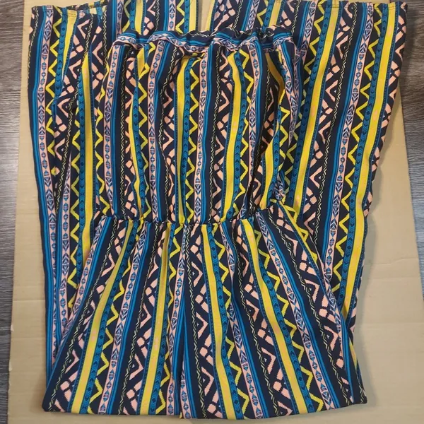 Rainbow Sandals Rainbow Strapless Multicolor Jumpsuit S Dopamine Rainbowcore Boho Coconut Girl - Image 5