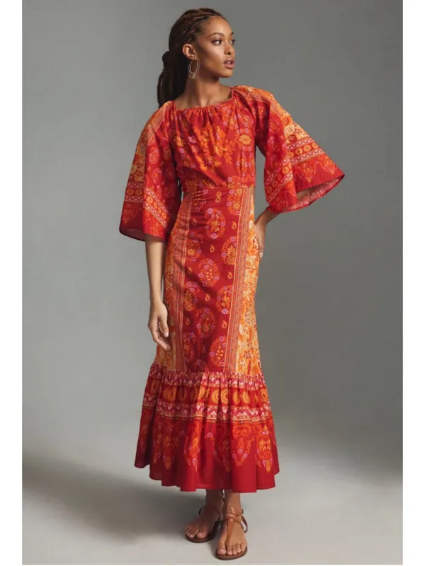 FARM Rio Combuco Cutout Maxi Dress Women’s Size M Boho - Image 8