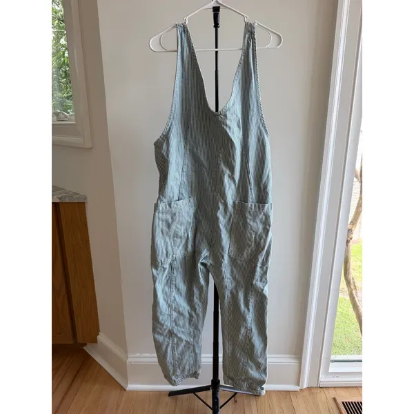 We the Free High Roller Railroad Jumpsuit Cotton Overalls Size Small - Image 5