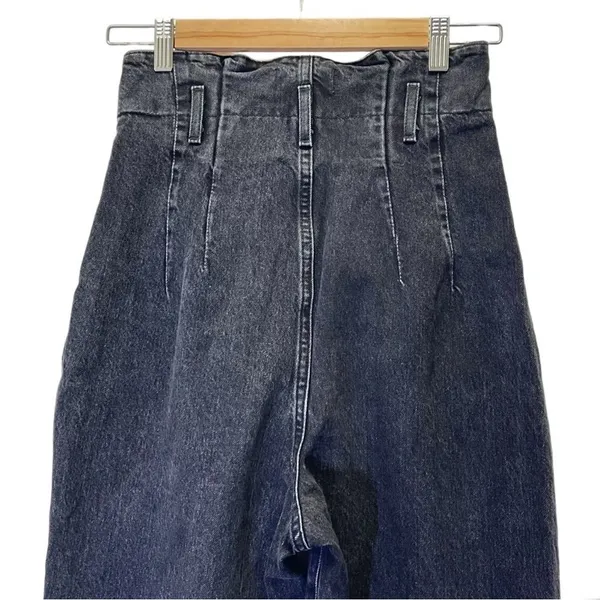 Abercrombie & Fitch Mom Jeans Size 26 / 2 Black Stonewash Paperbag High Rise - Image 5