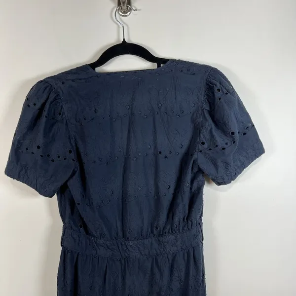 Whistles Navy Blue Eyelet Zoe Broderie Jumpsuit Women’s‎ Size 6 Missing Belt - Image 11