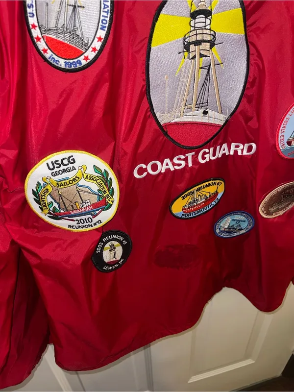 Wearguard U.S. Coast Guard Red Men’s Lightweight Coach Jacket - Size Medium - Image 5