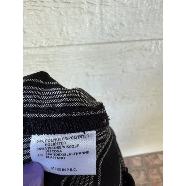 John Galt Black & White‎ Striped Pants Casual Cropped Trousers Size XS/Small - Image 5