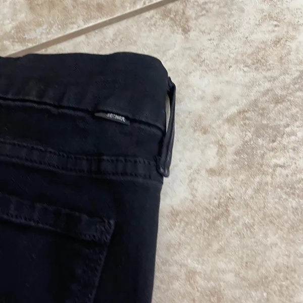Mother Looker Ankle Fray Jeans Guilty as Sin Black Distressed Skinny 27 EUC - Image 12