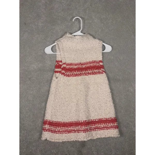 Anthropologie Pilcro mock-neck keyhole sweater tank off-white red striped Small‎ - Image 9