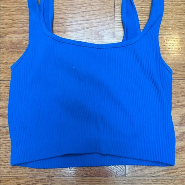⭐️Zara Women's Blue Ribbed Tank Top - Image 2