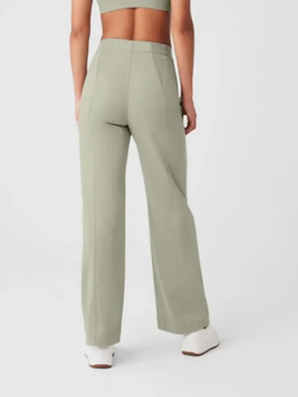 ALO Yoga High-Rise Wide-Leg Pants in Sage - Image 2