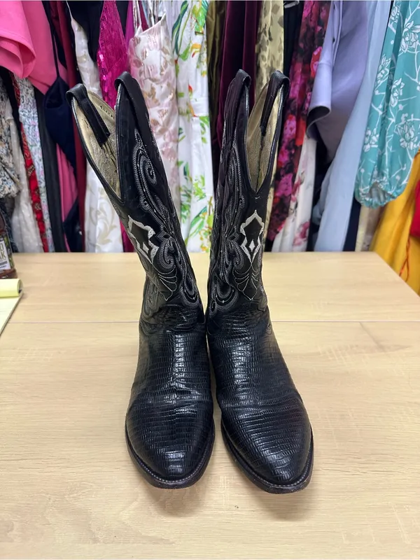 Circle G By Corral Boots Western Black Boots Size 10 EUC - Image 3