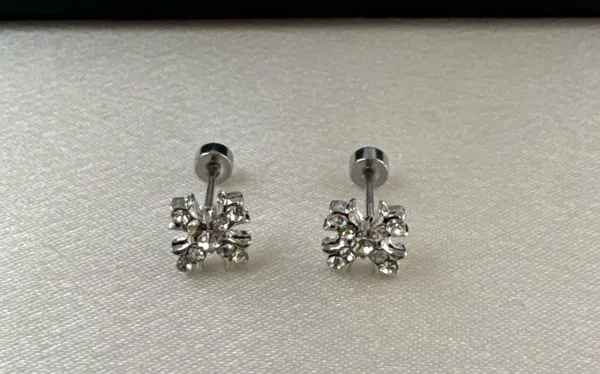 8mm CZ Cross Stud Earrings for Men Women Streetwear Hip Hop Punk Unisex Style - Image 4