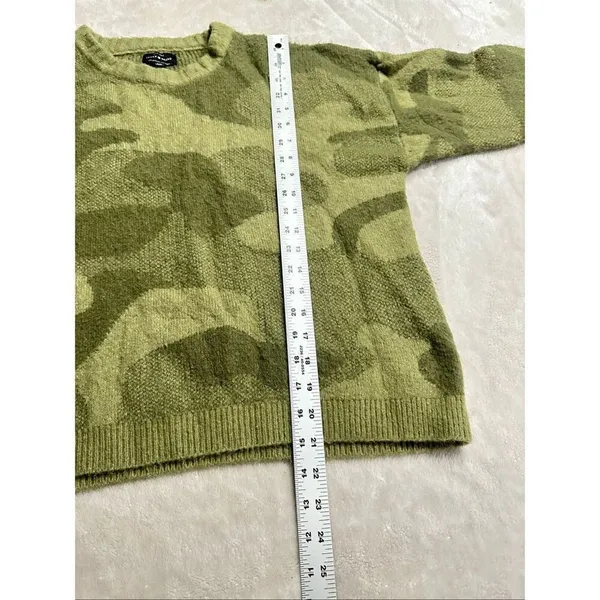 Lucky Brand Crew Neck Pullover Sweater Women’s Size Large Green Camouflage - Image 7