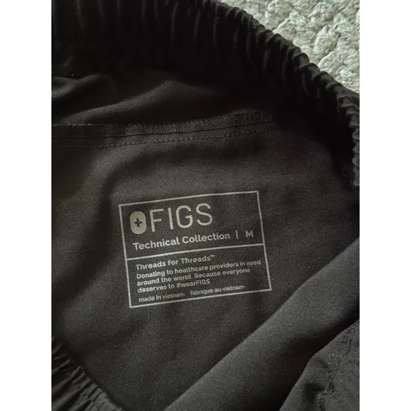Figs Jogger Women Zamora Black Taper Technical Scrub‎ Size Medium - Image 3