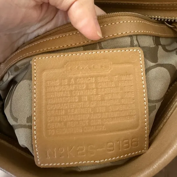 Coach Legacy Soho Tan Leather Bucket Hobo Crossbody Bag (Markings) - Image 9