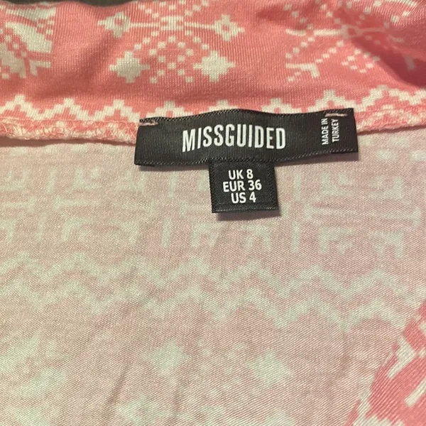 Missguided Women’s Pink Long Sleeve Pajamas Size 4 NWOT - Image 2