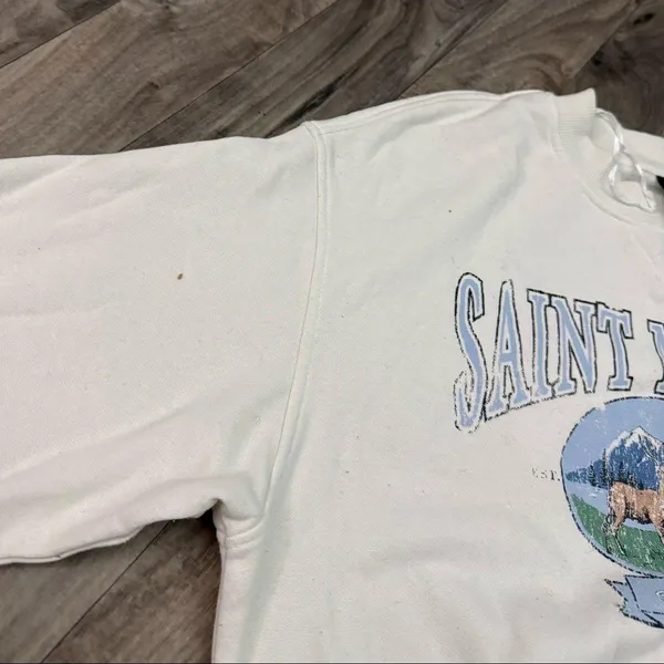 Saint Moritz distressed graphic crewneck sweatshirt - Image 6