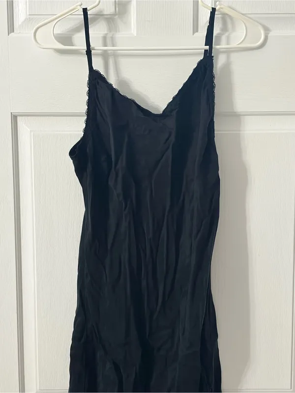 Cotton On Black Spaghetti Strap Maxi Slip Dress - Image 2