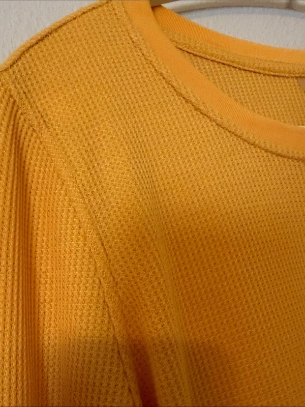 Outdoor Voices Fast Track Waffle Knit‎ Long Sleeve Activewear Top Size Medium - Image 3