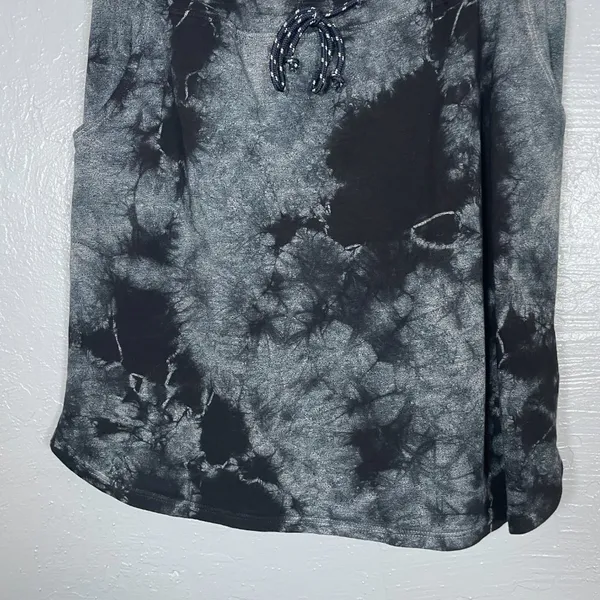 Sundry Women 2 Black Gray Tie Dye French Terry Skirt Athleisure Comfort Beach - Image 2