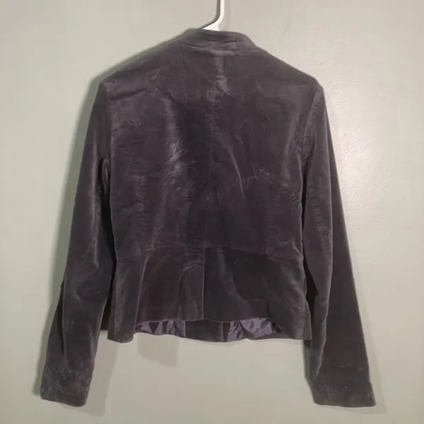 LOFT‎ Velvet Blazer Grey size 4 business casual - Image 2