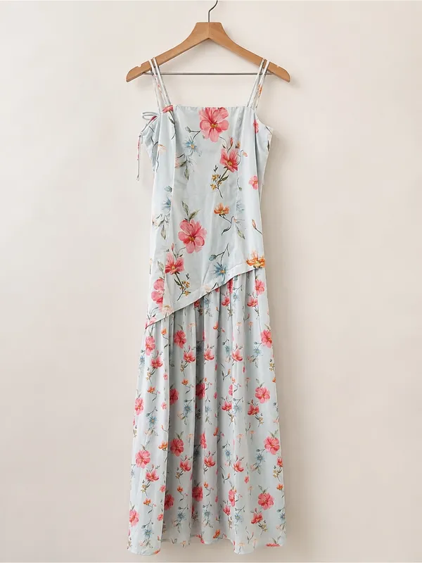 Petal & Pup Light Blue Floral Maxi Dress with‎ Pink Blooms Size 8 NWT - Image 3