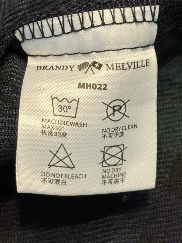 Brandy Melville Blue and Green Plaid Mini Skirt - Image 6