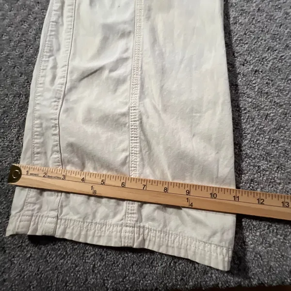 BDG Urban‎ Outfitters Y2K Cargo Pants Womens S Cream Wide Leg Elastic Waist Seam - Image 10
