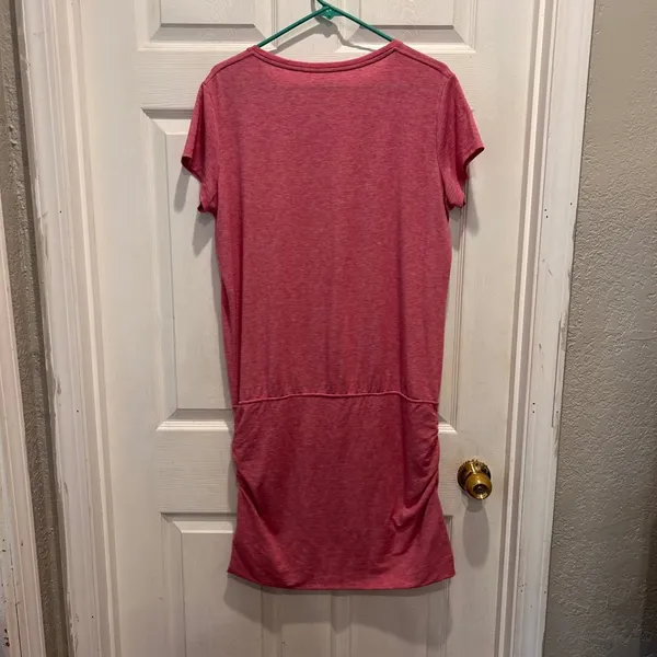 Patagonia Womens Glorya Active Dress Size L Pink Heathered Ruched‎ Athleisure - Image 5