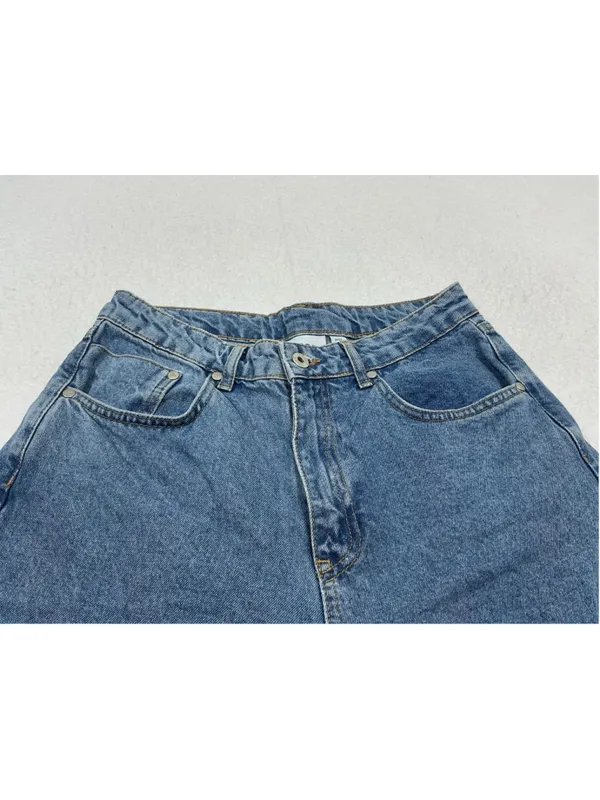 Womans Excellent Ragged Jean Blue Jeans Waist 30 Inch - Image 3