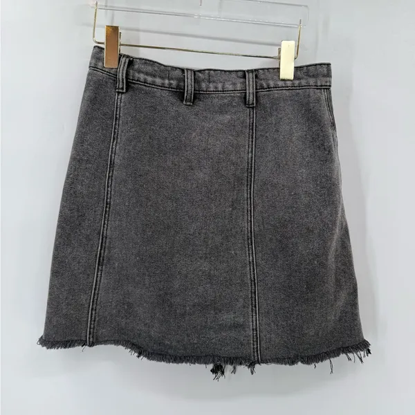 Free People Black Denim/Jean Mini Skirt‎ size 29 - Image 3