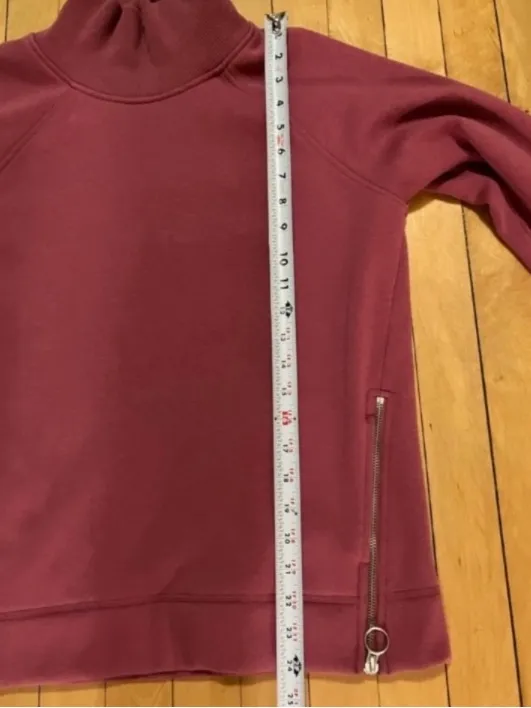 Athleta Cozy Karma Funnel Neck Sweatshirt in Victorian Berry Pink Mauve Size XS - Image 8