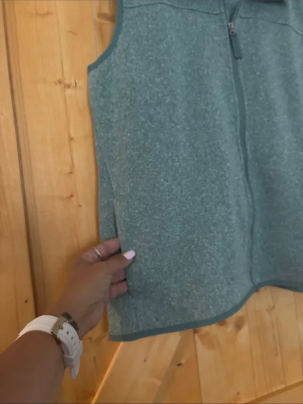 Eddie Bauer Sage Green Radiator Sweater Fleece Full-Zip‎ Vest - Women's XL - Image 2