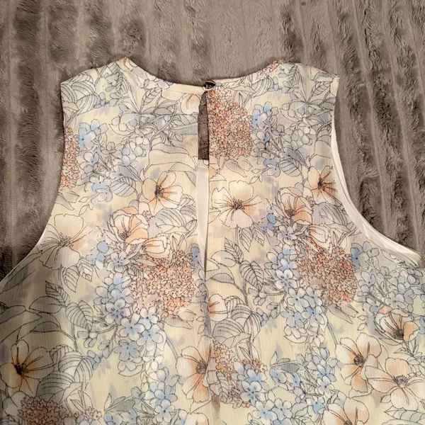 Tommy Hilfiger Floral Sleeveless Shift Dress, Size 4, Fully Lined, Keyhole‎ Back - Image 6