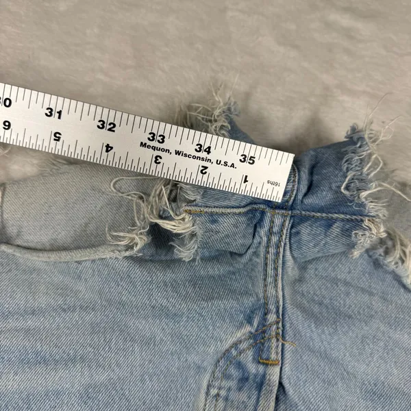 Levis Premium 501 Original Light Wash High Rise Cut Off Denim Shorts Womens 26‎ - Image 6