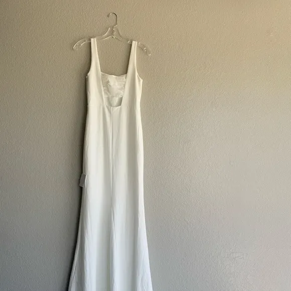 NEW LULUS Regal Classic White Sleeveless Twist-Back Maxi Dress SZ SMALL - Image 10