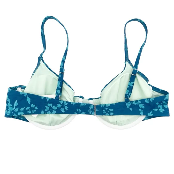 NWT Cupshe Moroccan Blue Underwire Bikini Set L Top M Bottom Floral M/L Swim NEW - Image 4