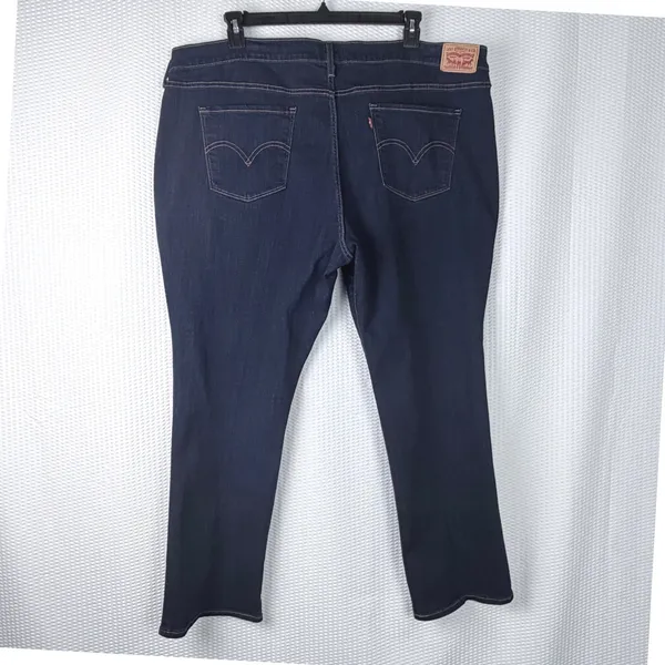 Levi Strauss Classic Straight Jeans Dark Wash Women‎ Size 24W M - Image 3