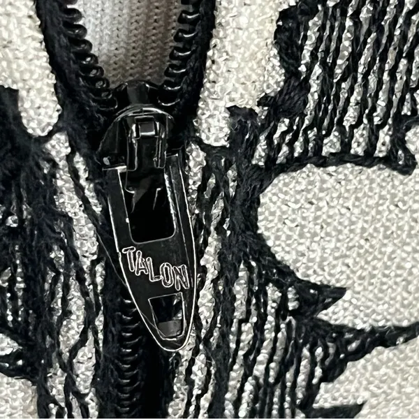 Vintage 70’s Leslie Fay Black and White Floral Maxi Dress S - Image 9