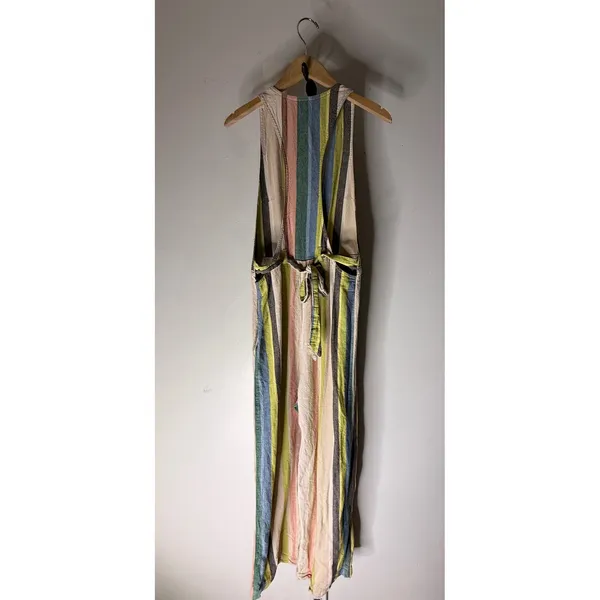 Free People My Kind of Woman Garden Multicolor Striped Jumpsuit Women's Size 2 - Image 3