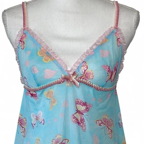Y2K Victoria’s Secret Mesh Babydoll Top - Image 2