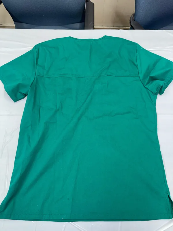Cherokee Mens Hunter Green Short Sleeve Scrub Top Size Medium - Image 2