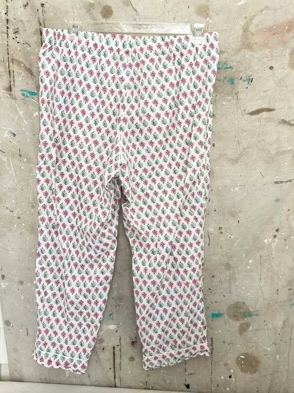 J Crew Cotton Pajama Set with Cropped Pant - Image 7